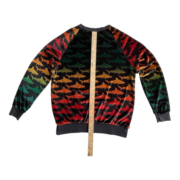 Rare AVIATOR NATION Velvet Shark Sweatshirt Pullover Unisex Medium - Picture 7 of 8